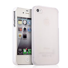 Hard Rigid Plastic Matte Finish Snap On Cover for Apple iPhone 4 White