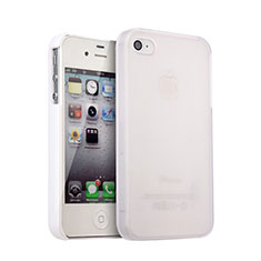 Hard Rigid Plastic Matte Finish Snap On Cover for Apple iPhone 4S White