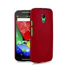 Hard Rigid Plastic Matte Finish Snap On Cover for Motorola Moto G (2nd Gen) Red