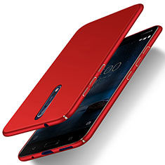 Hard Rigid Plastic Matte Finish Snap On Cover for Nokia 8 Red