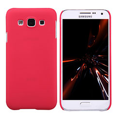 Hard Rigid Plastic Matte Finish Snap On Cover for Samsung Galaxy E5 SM-E500F E500H Red