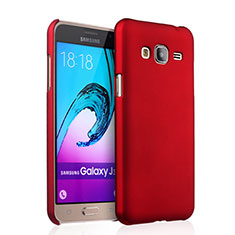 Hard Rigid Plastic Matte Finish Snap On Cover for Samsung Galaxy J3 (2016) J320F J3109 Red