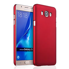 Hard Rigid Plastic Matte Finish Snap On Cover for Samsung Galaxy J7 (2016) J710F J710FN Red