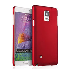 Hard Rigid Plastic Matte Finish Snap On Cover for Samsung Galaxy Note 4 SM-N910F Red