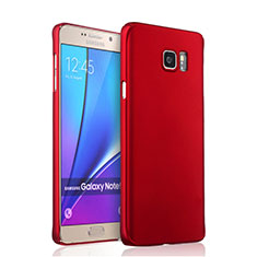 Hard Rigid Plastic Matte Finish Snap On Cover for Samsung Galaxy Note 5 N9200 N920 N920F Red