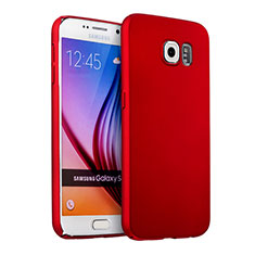 Hard Rigid Plastic Matte Finish Snap On Cover for Samsung Galaxy S6 Duos SM-G920F G9200 Red