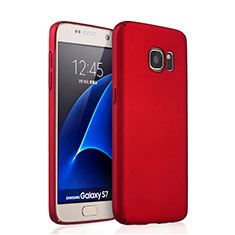 Hard Rigid Plastic Matte Finish Snap On Cover for Samsung Galaxy S7 G930F G930FD Red