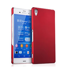 Hard Rigid Plastic Matte Finish Snap On Cover for Sony Xperia Z3 Red