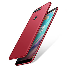 Hard Rigid Plastic Matte Finish Snap On Cover M02 for OnePlus 5T A5010 Red