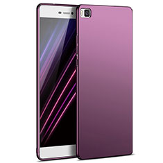 Hard Rigid Plastic Matte Finish Snap On Cover M03 for Huawei P8 Purple