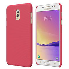 Hard Rigid Plastic Matte Finish Snap On Cover M04 for Samsung Galaxy C8 C710F Red