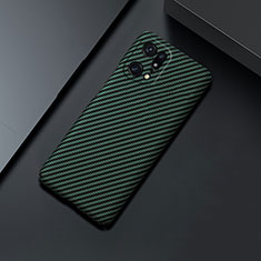Hard Rigid Plastic Matte Finish Twill Snap On Case Cover for Oppo Find X5 Pro 5G Green