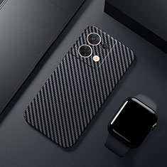 Hard Rigid Plastic Matte Finish Twill Snap On Case Cover for Oppo Reno9 Pro+ Plus 5G Black