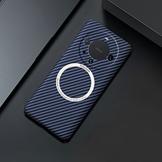 Hard Rigid Plastic Matte Finish Twill Snap On Case Cover with Mag-Safe Magnetic T01 for Huawei Mate 60 Blue