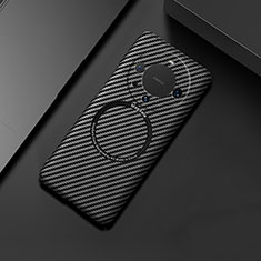 Hard Rigid Plastic Matte Finish Twill Snap On Case Cover with Mag-Safe Magnetic T01 for Huawei Mate 60 Pro+ Plus Black
