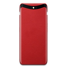 Hard Rigid Plastic Matte Finish Twill Snap On Case for Oppo Find X Red