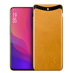 Hard Rigid Plastic Matte Finish Twill Snap On Case for Oppo Find X Yellow