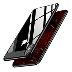 Hard Rigid Plastic Mirror Snap On Case M01 for Apple iPhone Xs Max Black