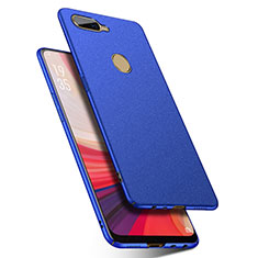 Hard Rigid Plastic Quicksand Cover Case for Oppo A7 Blue