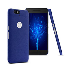 Hard Rigid Plastic Quicksand Cover for Google Nexus 6P Blue