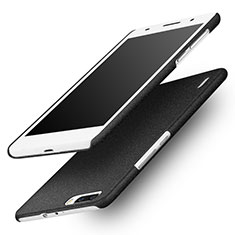 Hard Rigid Plastic Quicksand Cover for Huawei Honor 6 Plus Black