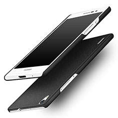 Hard Rigid Plastic Quicksand Cover for Huawei P7 Dual SIM Black