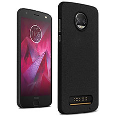 Hard Rigid Plastic Quicksand Cover for Motorola Moto Z Play Black