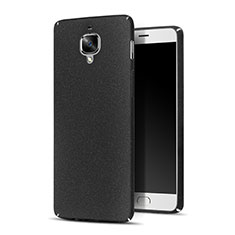 Hard Rigid Plastic Quicksand Cover for OnePlus 3 Black