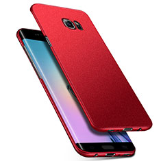 Hard Rigid Plastic Quicksand Cover Q01 for Samsung Galaxy S6 Edge SM-G925 Red