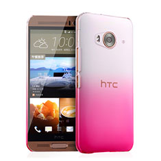 Hard Rigid Transparent Gradient Cover for HTC One Me Pink