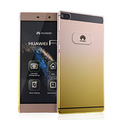 Hard Rigid Transparent Gradient Cover for Huawei P8 Yellow
