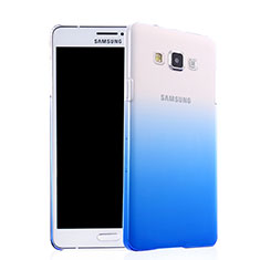 Hard Rigid Transparent Gradient Cover for Samsung Galaxy A7 SM-A700 Blue
