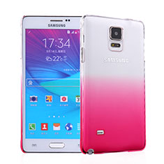 Hard Rigid Transparent Gradient Cover for Samsung Galaxy Note 4 SM-N910F Pink