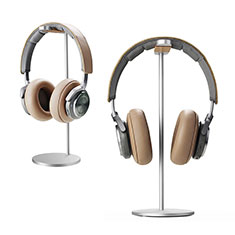 Headphone Display Stand Holder Rack Earphone Headset Hanger Universal H01 for Alcatel 3L Silver