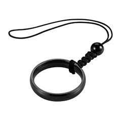 Lanyard Cell Phone Finger Ring Strap Universal R03 for Samsung Galaxy S23 Plus 5G Black