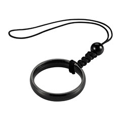 Lanyard Cell Phone Finger Ring Strap Universal R03 for Nokia 3.4 Black