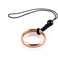 Lanyard Cell Phone Finger Ring Strap Universal R03 for Alcatel 7 Rose Gold