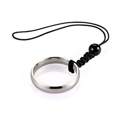 Lanyard Cell Phone Finger Ring Strap Universal R03 for Samsung Galaxy S21 FE 5G Silver