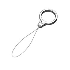 Lanyard Cell Phone Finger Ring Strap Universal R05 for Apple iPhone 8 Silver