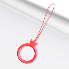Lanyard Cell Phone Finger Ring Strap Universal R07 for Oppo A53 Red