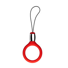 Lanyard Cell Phone Finger Ring Strap Universal for Samsung Galaxy A30 Red