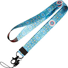 Lanyard Cell Phone Neck Strap Universal N02 for Xiaomi Redmi Note 7 Pro Blue