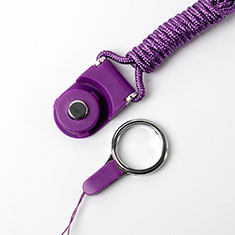 Lanyard Cell Phone Neck Strap Universal for Huawei Nova 4e Purple