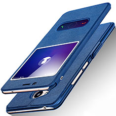 Leather Case Flip Cover for Huawei Honor 6A Blue