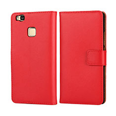Leather Case Flip Cover for Huawei P9 Lite Red