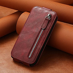 Leather Case Flip Cover Vertical A01D for Samsung Galaxy S21 5G Red