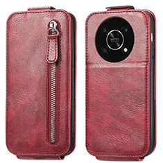 Leather Case Flip Cover Vertical for Huawei Honor X9 5G Red