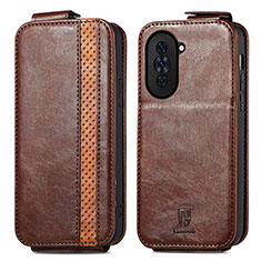 Leather Case Flip Cover Vertical for Huawei Nova 10 Brown