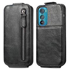 Leather Case Flip Cover Vertical for Motorola Moto Edge 30 5G Black