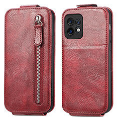 Leather Case Flip Cover Vertical for Motorola Moto Edge 40 Pro 5G Red